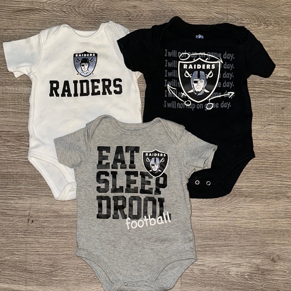 Raiders by NFL One Piece Set - Black, White, and Gray